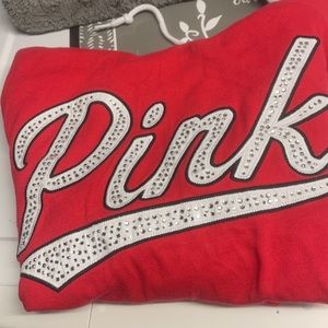 Bling red hoodie Victoria secret